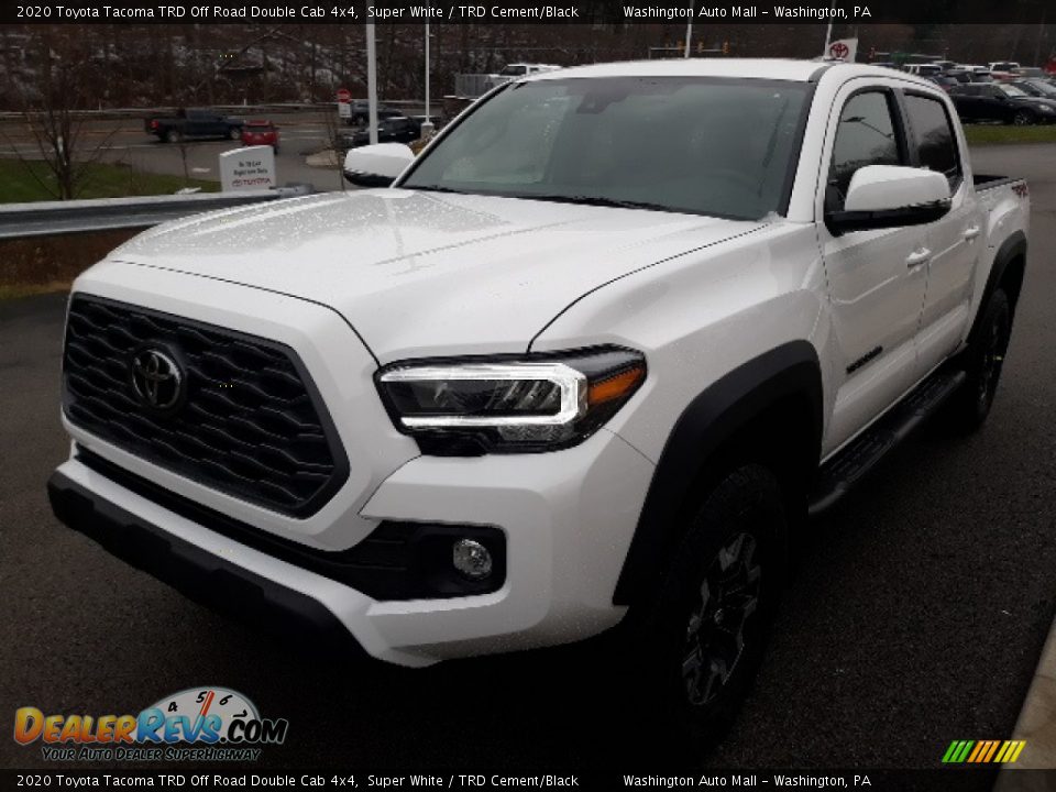 2020 Toyota Tacoma TRD Off Road Double Cab 4x4 Super White / TRD Cement/Black Photo #16