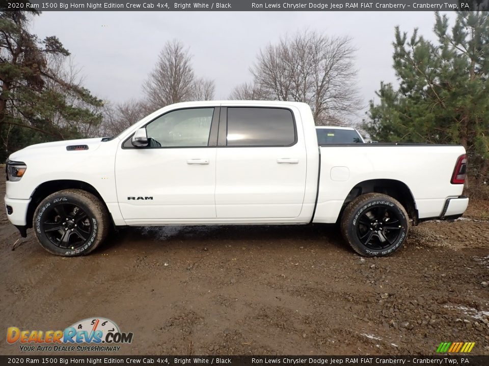 2020 Ram 1500 Big Horn Night Edition Crew Cab 4x4 Bright White / Black Photo #2