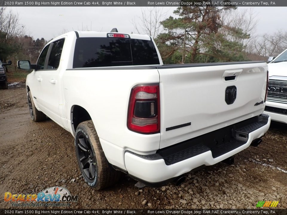 2020 Ram 1500 Big Horn Night Edition Crew Cab 4x4 Bright White / Black Photo #3