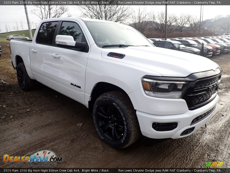 2020 Ram 1500 Big Horn Night Edition Crew Cab 4x4 Bright White / Black Photo #6