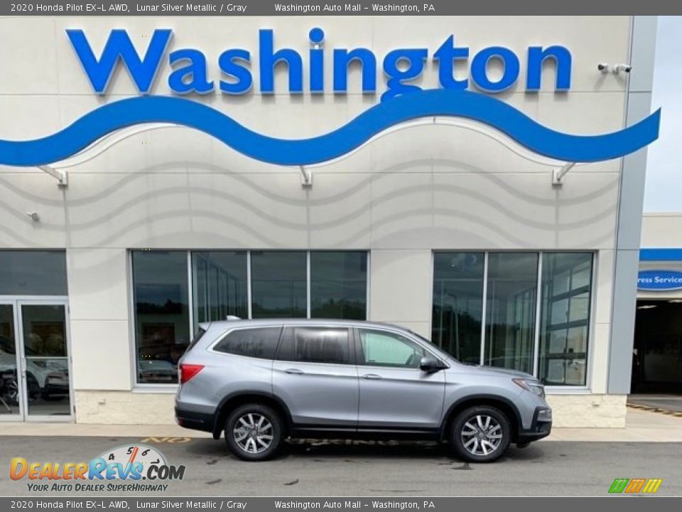 2020 Honda Pilot EX-L AWD Lunar Silver Metallic / Gray Photo #1