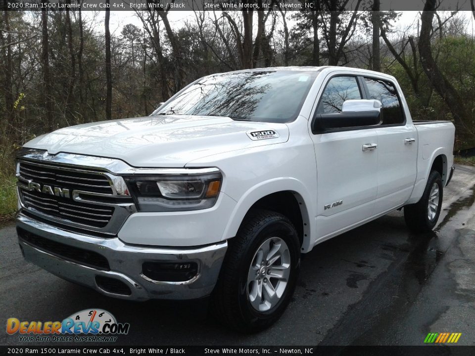 2020 Ram 1500 Laramie Crew Cab 4x4 Bright White / Black Photo #2