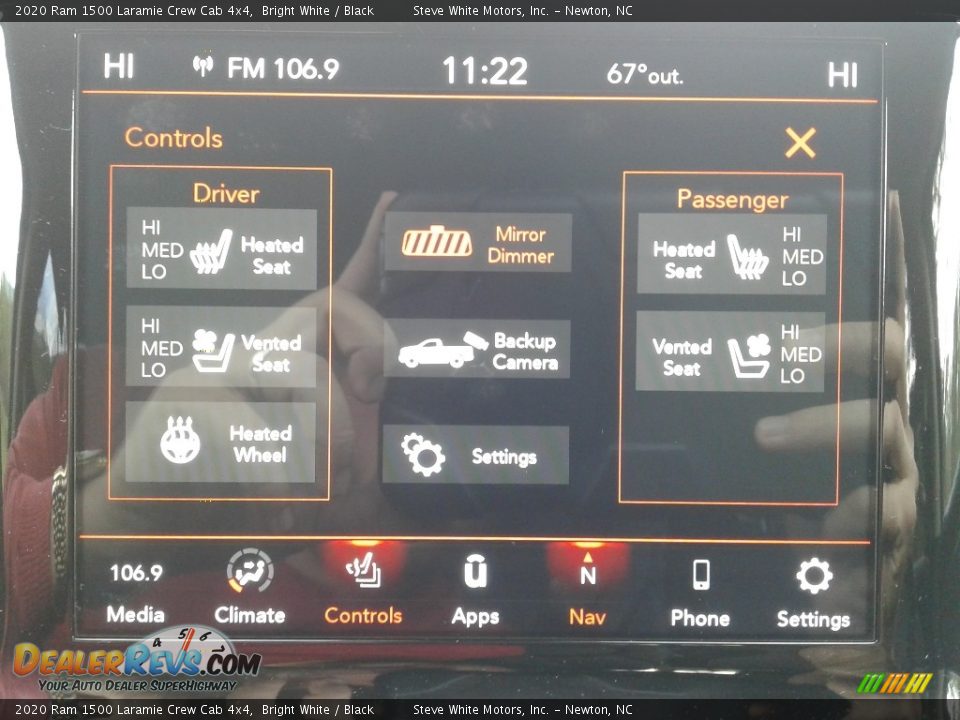 2020 Ram 1500 Laramie Crew Cab 4x4 Bright White / Black Photo #12