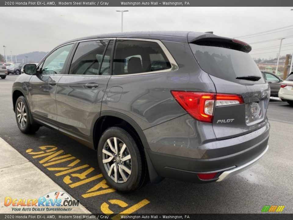 2020 Honda Pilot EX-L AWD Modern Steel Metallic / Gray Photo #5