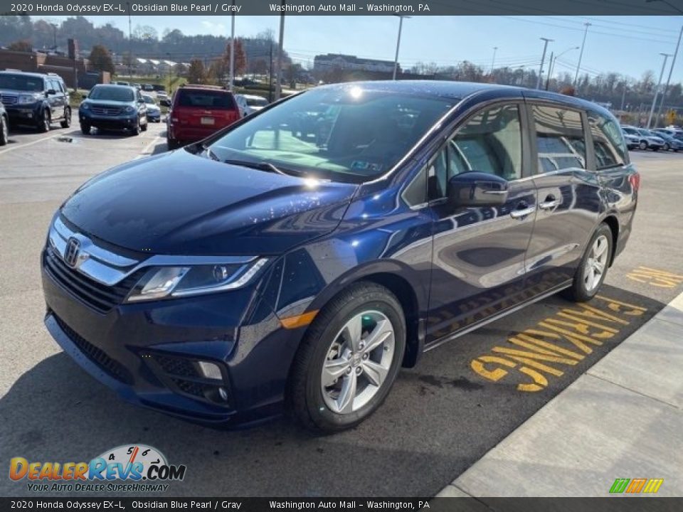 2020 Honda Odyssey EX-L Obsidian Blue Pearl / Gray Photo #4