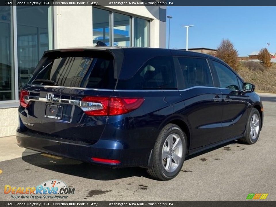2020 Honda Odyssey EX-L Obsidian Blue Pearl / Gray Photo #7