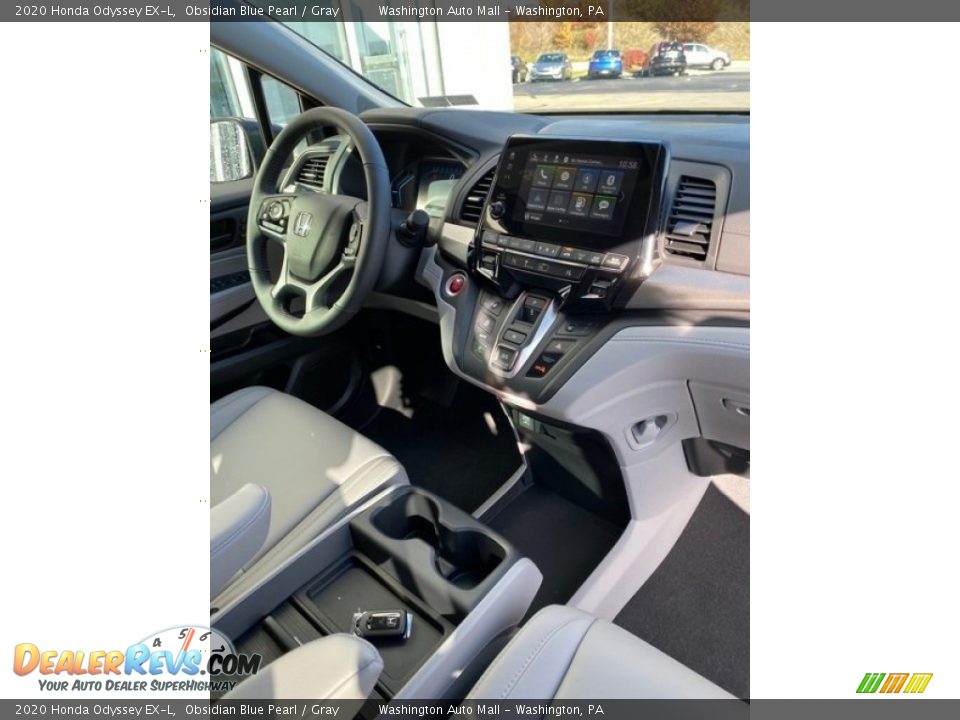 2020 Honda Odyssey EX-L Obsidian Blue Pearl / Gray Photo #28