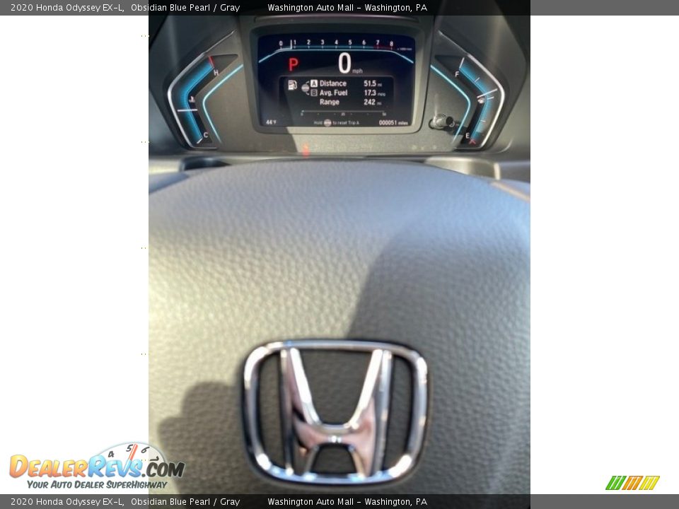 2020 Honda Odyssey EX-L Obsidian Blue Pearl / Gray Photo #31