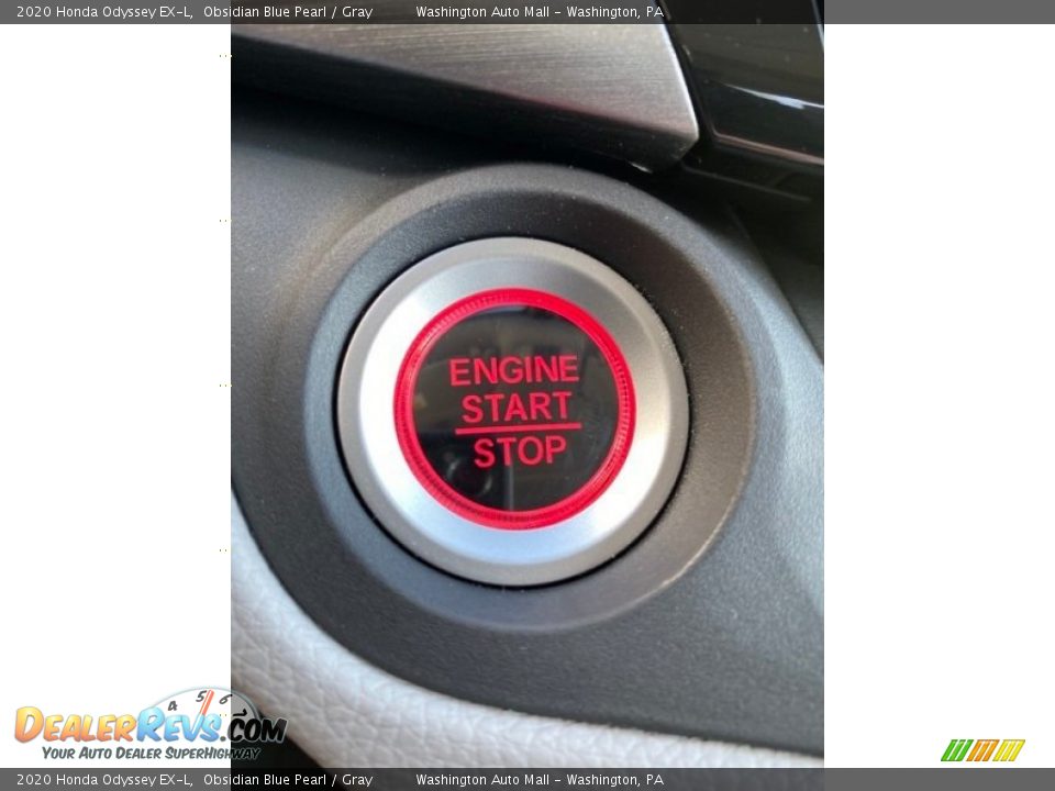 2020 Honda Odyssey EX-L Obsidian Blue Pearl / Gray Photo #35
