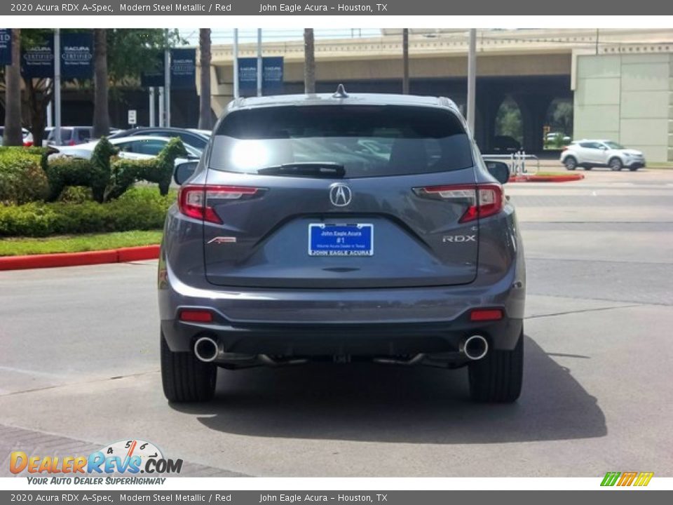 2020 Acura RDX A-Spec Modern Steel Metallic / Red Photo #6