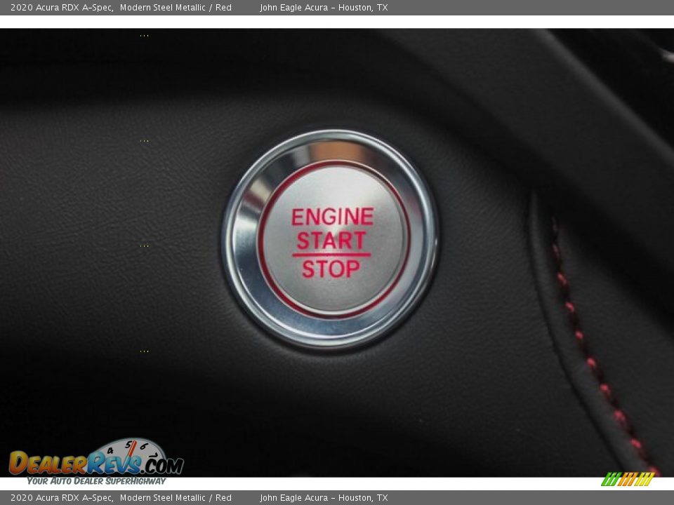 2020 Acura RDX A-Spec Modern Steel Metallic / Red Photo #30