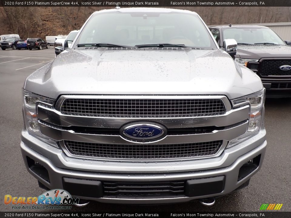 2020 Ford F150 Platinum SuperCrew 4x4 Iconic Silver / Platinum Unique Dark Marsala Photo #4