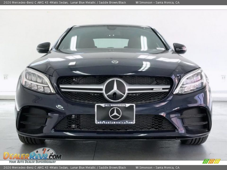 2020 Mercedes-Benz C AMG 43 4Matic Sedan Lunar Blue Metallic / Saddle Brown/Black Photo #2