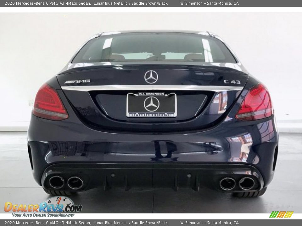 2020 Mercedes-Benz C AMG 43 4Matic Sedan Lunar Blue Metallic / Saddle Brown/Black Photo #3