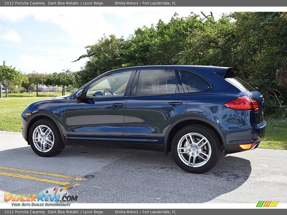 2012 Porsche Cayenne Dark Blue Metallic / Luxor Beige Photo #5