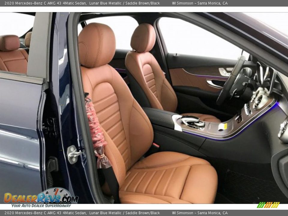 2020 Mercedes-Benz C AMG 43 4Matic Sedan Lunar Blue Metallic / Saddle Brown/Black Photo #6