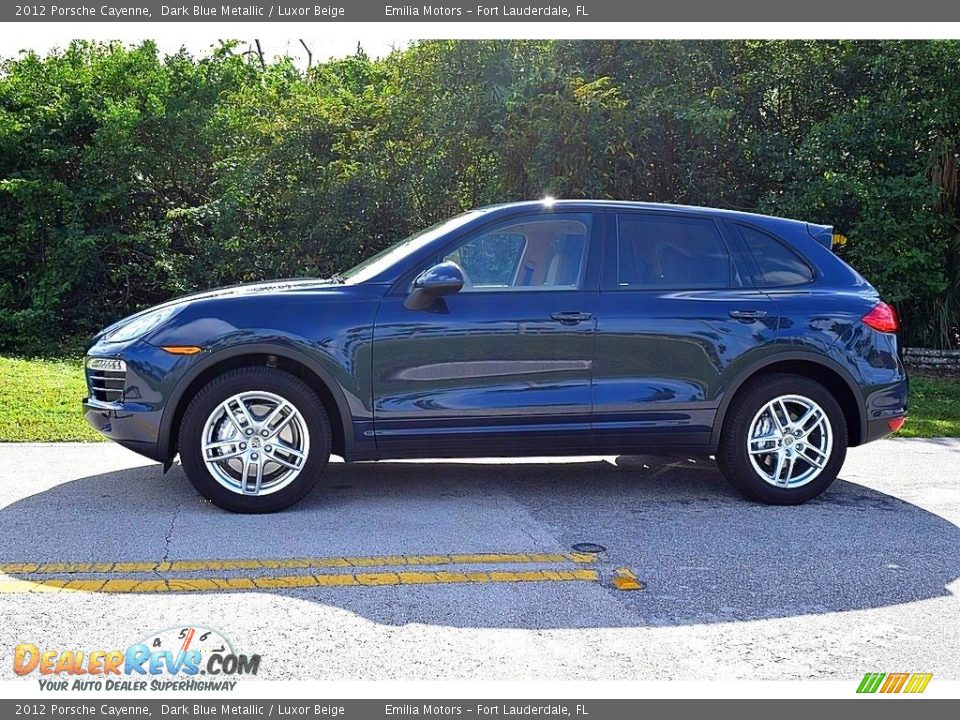 2012 Porsche Cayenne Dark Blue Metallic / Luxor Beige Photo #6