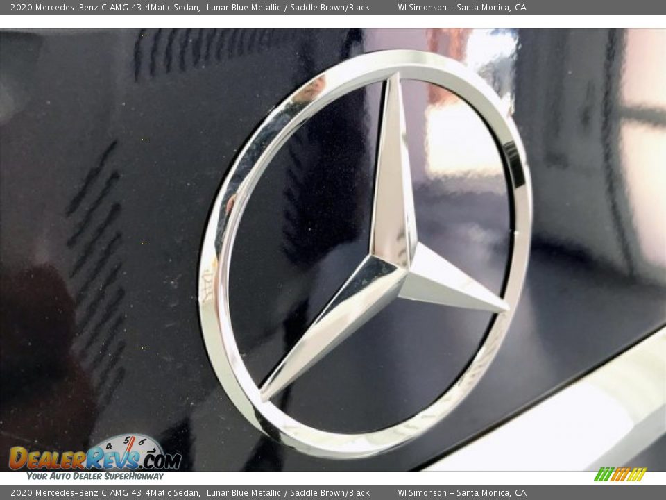 2020 Mercedes-Benz C AMG 43 4Matic Sedan Lunar Blue Metallic / Saddle Brown/Black Photo #7