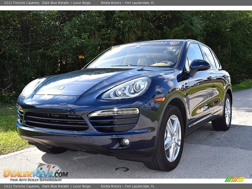 2012 Porsche Cayenne Dark Blue Metallic / Luxor Beige Photo #7