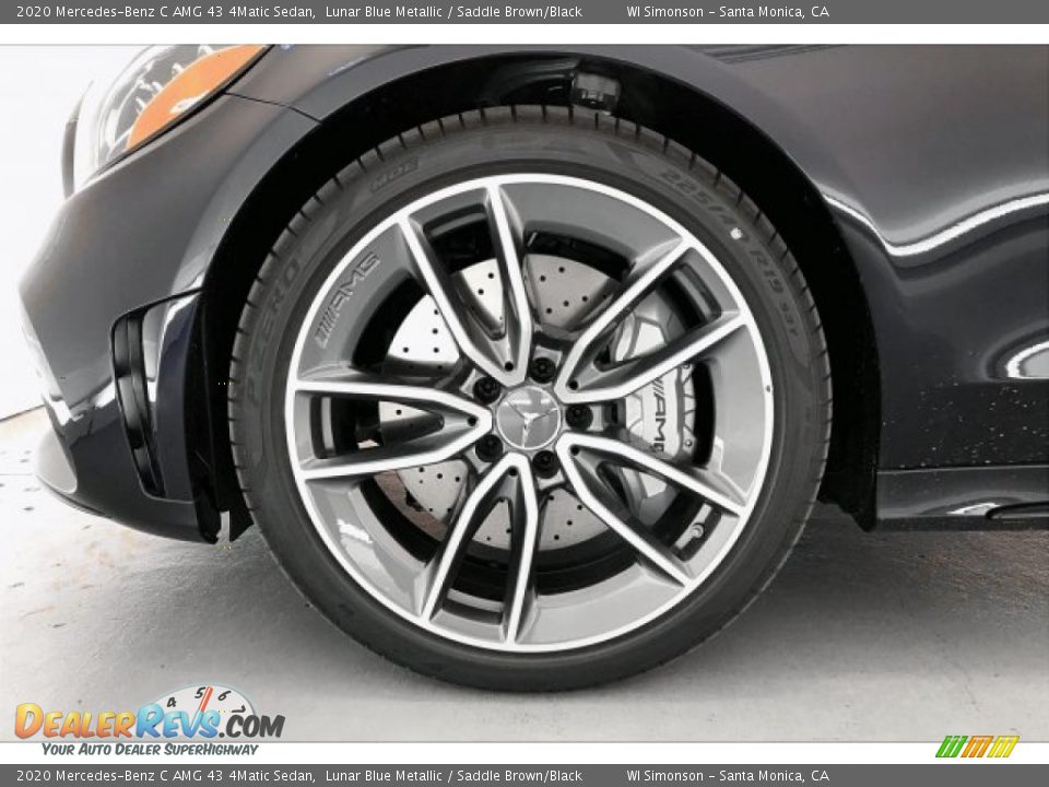 2020 Mercedes-Benz C AMG 43 4Matic Sedan Lunar Blue Metallic / Saddle Brown/Black Photo #8