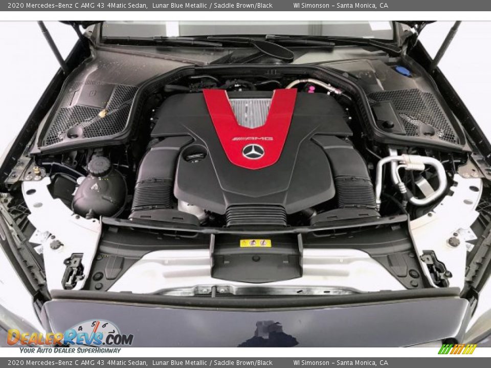 2020 Mercedes-Benz C AMG 43 4Matic Sedan Lunar Blue Metallic / Saddle Brown/Black Photo #9
