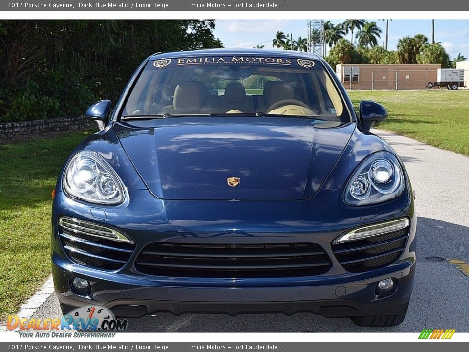 2012 Porsche Cayenne Dark Blue Metallic / Luxor Beige Photo #8