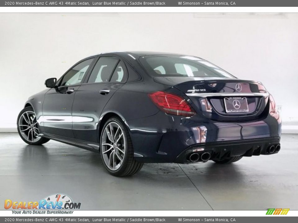 2020 Mercedes-Benz C AMG 43 4Matic Sedan Lunar Blue Metallic / Saddle Brown/Black Photo #10