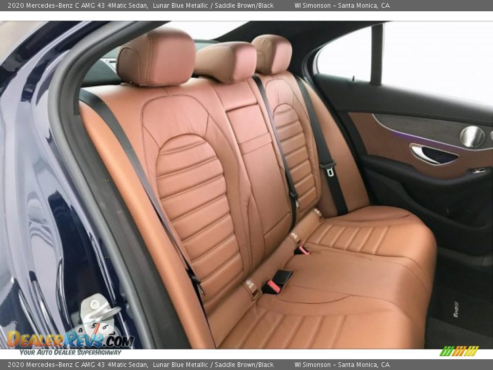2020 Mercedes-Benz C AMG 43 4Matic Sedan Lunar Blue Metallic / Saddle Brown/Black Photo #13