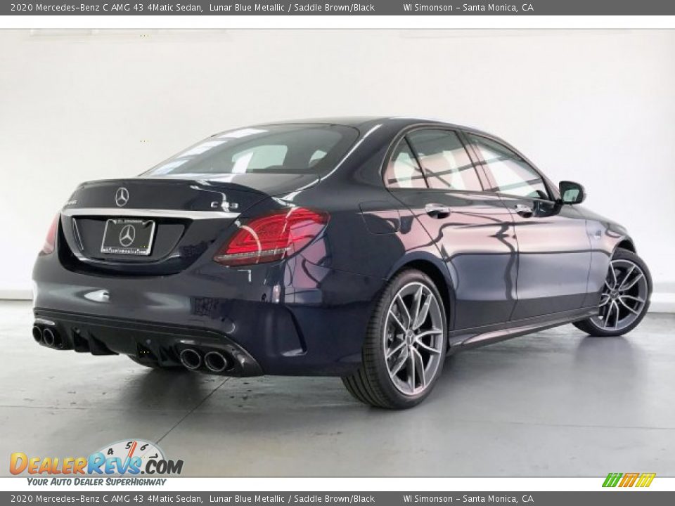 2020 Mercedes-Benz C AMG 43 4Matic Sedan Lunar Blue Metallic / Saddle Brown/Black Photo #16