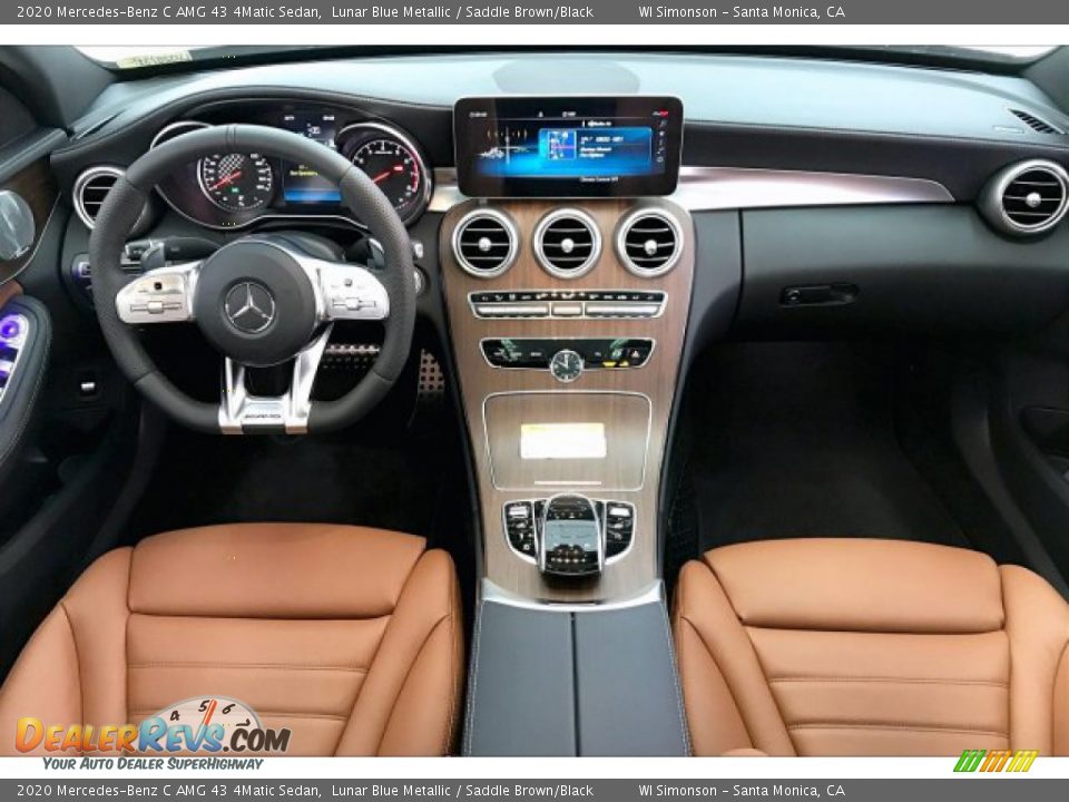 2020 Mercedes-Benz C AMG 43 4Matic Sedan Lunar Blue Metallic / Saddle Brown/Black Photo #17