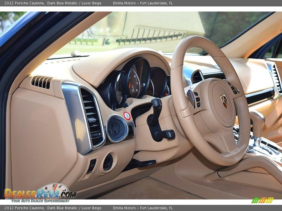 2012 Porsche Cayenne Dark Blue Metallic / Luxor Beige Photo #20