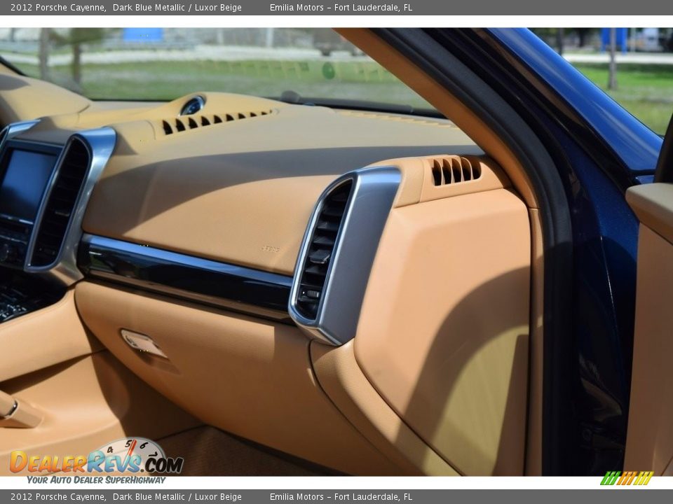 2012 Porsche Cayenne Dark Blue Metallic / Luxor Beige Photo #27