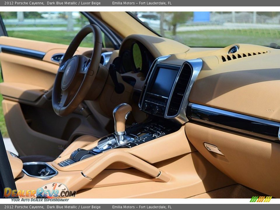 2012 Porsche Cayenne Dark Blue Metallic / Luxor Beige Photo #28