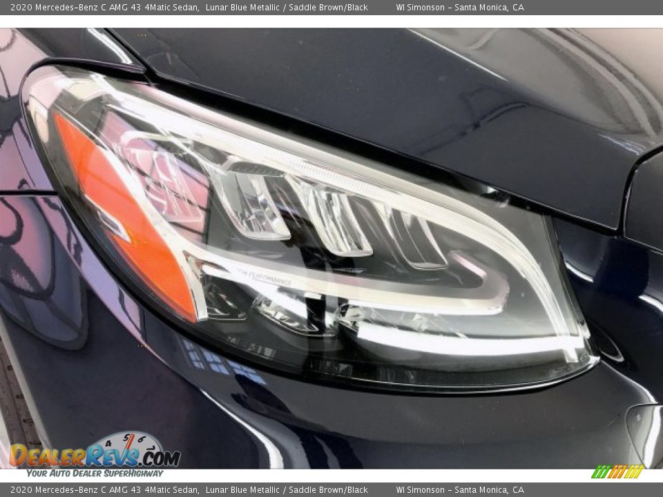 2020 Mercedes-Benz C AMG 43 4Matic Sedan Lunar Blue Metallic / Saddle Brown/Black Photo #32