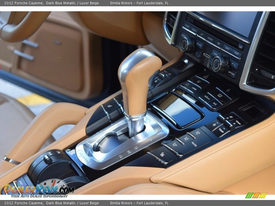 2012 Porsche Cayenne Dark Blue Metallic / Luxor Beige Photo #35