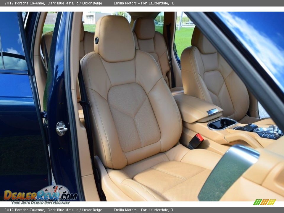 2012 Porsche Cayenne Dark Blue Metallic / Luxor Beige Photo #36