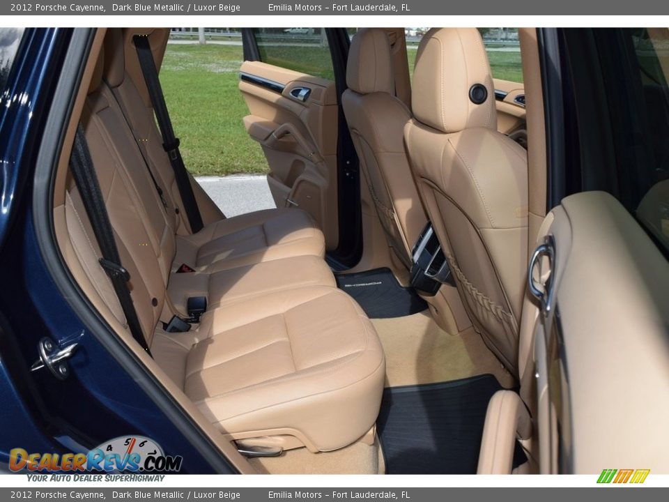 2012 Porsche Cayenne Dark Blue Metallic / Luxor Beige Photo #38