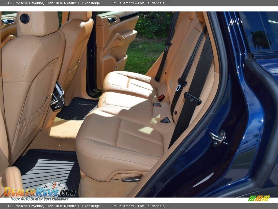 2012 Porsche Cayenne Dark Blue Metallic / Luxor Beige Photo #39
