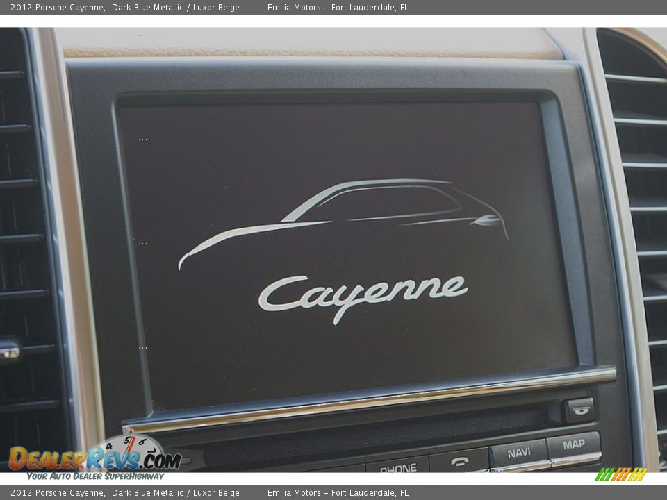 2012 Porsche Cayenne Dark Blue Metallic / Luxor Beige Photo #49