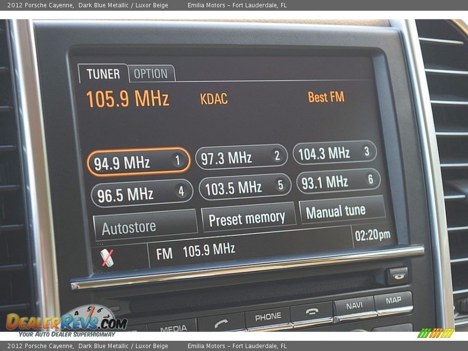 2012 Porsche Cayenne Dark Blue Metallic / Luxor Beige Photo #50