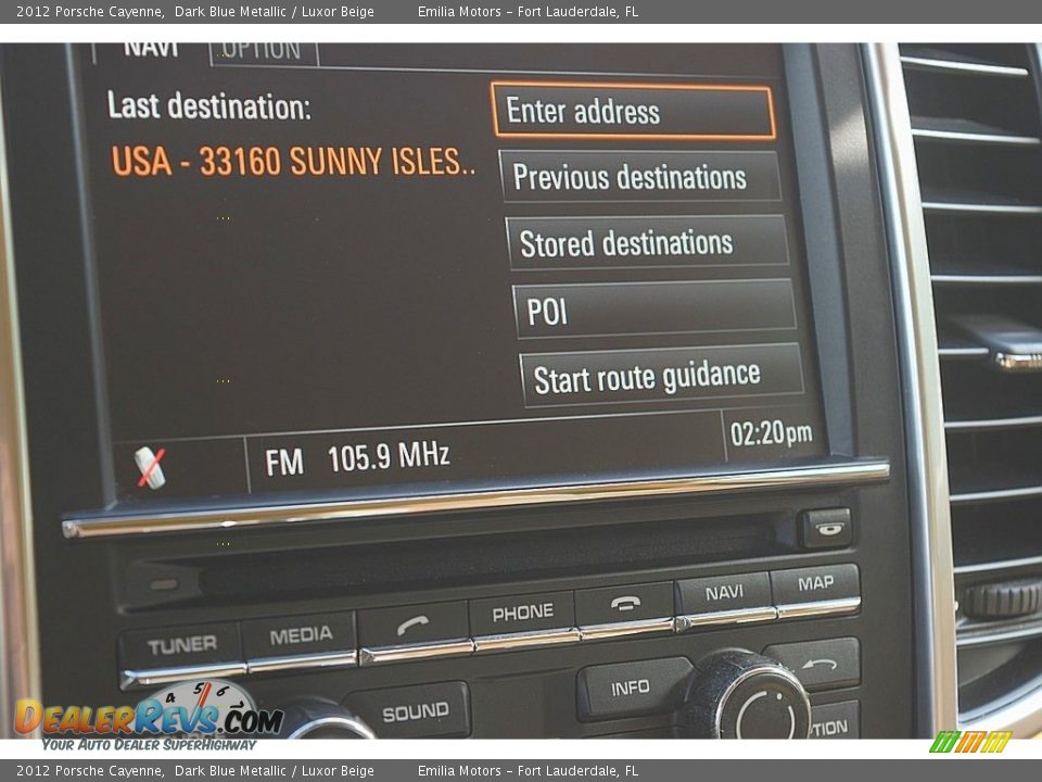 2012 Porsche Cayenne Dark Blue Metallic / Luxor Beige Photo #51