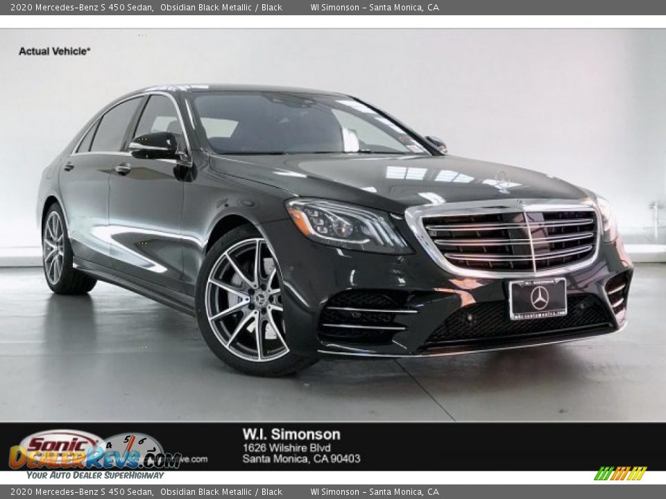 2020 Mercedes-Benz S 450 Sedan Obsidian Black Metallic / Black Photo #1