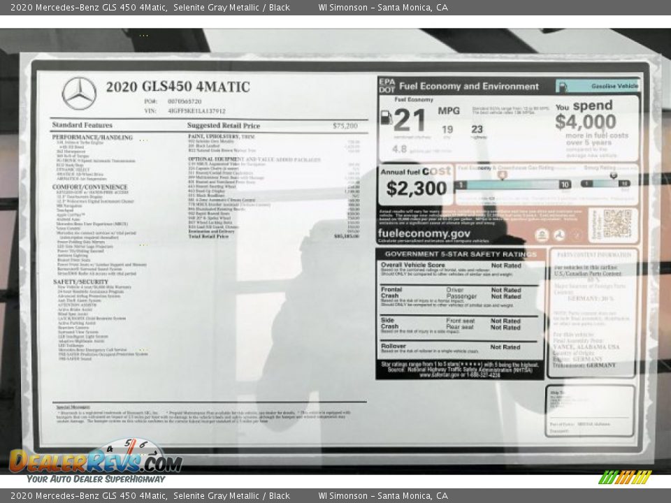 2020 Mercedes-Benz GLS 450 4Matic Selenite Gray Metallic / Black Photo #10