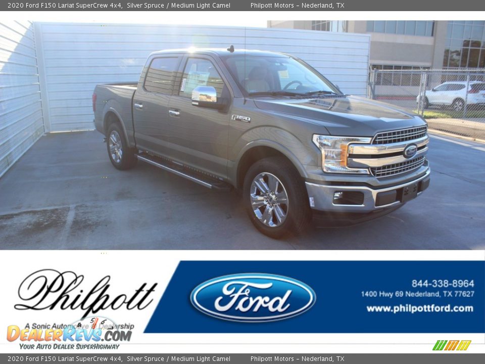 2020 Ford F150 Lariat SuperCrew 4x4 Silver Spruce / Medium Light Camel Photo #1