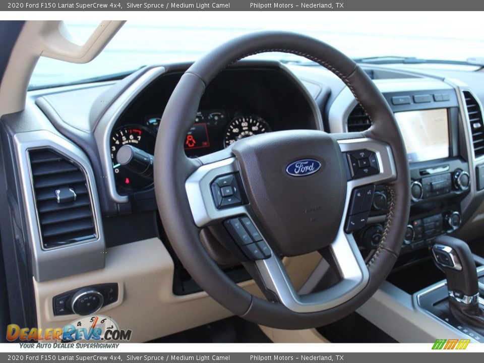 2020 Ford F150 Lariat SuperCrew 4x4 Silver Spruce / Medium Light Camel Photo #13