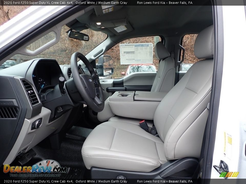 Medium Earth Gray Interior - 2020 Ford F250 Super Duty XL Crew Cab 4x4 Photo #13