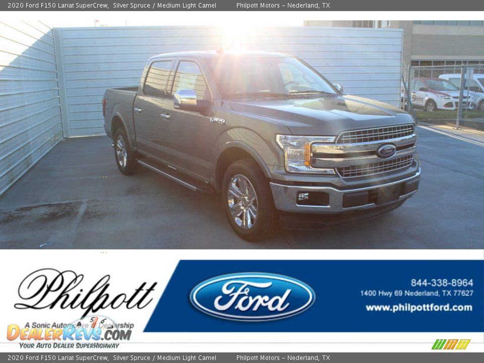 2020 Ford F150 Lariat SuperCrew Silver Spruce / Medium Light Camel Photo #1