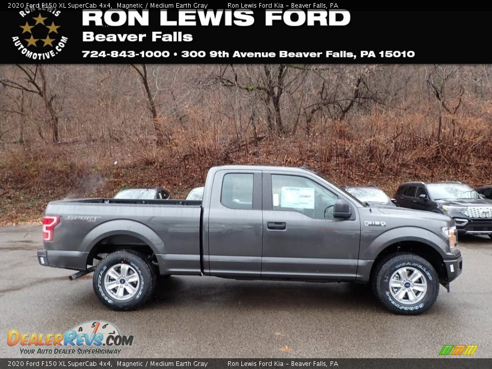 2020 Ford F150 XL SuperCab 4x4 Magnetic / Medium Earth Gray Photo #1