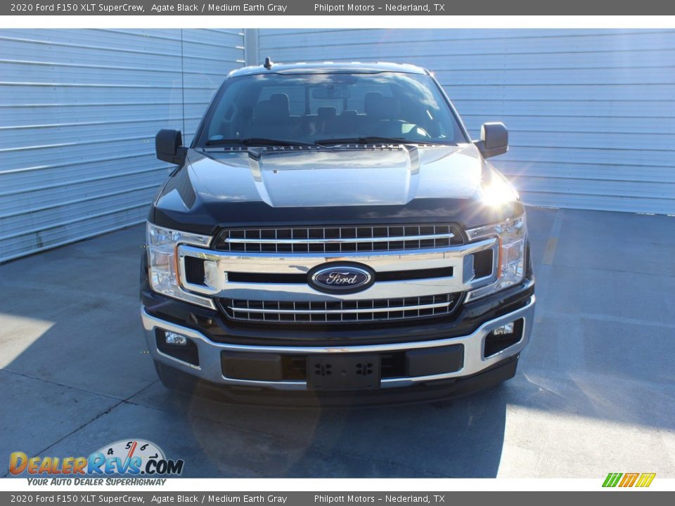 2020 Ford F150 XLT SuperCrew Agate Black / Medium Earth Gray Photo #3