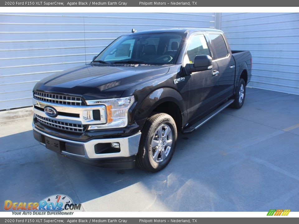 2020 Ford F150 XLT SuperCrew Agate Black / Medium Earth Gray Photo #4